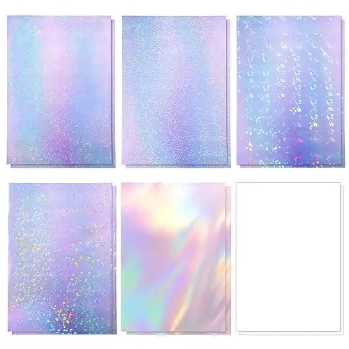 12 Sheets Holographic Sticker Paper